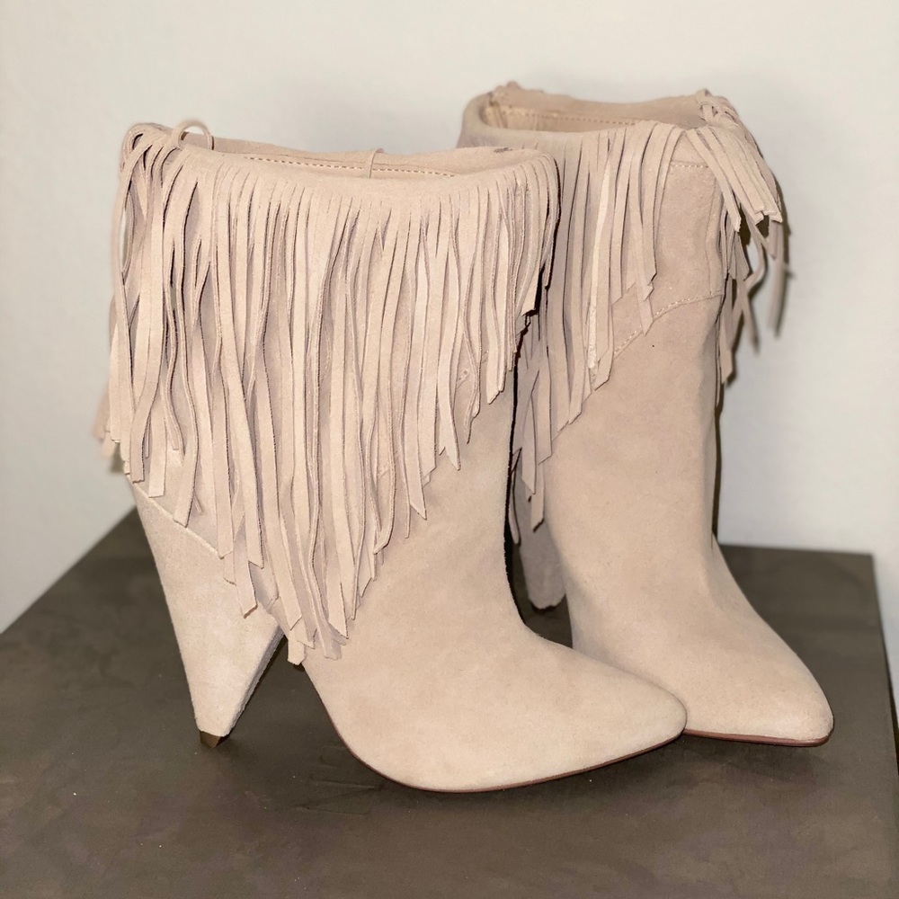 Steve Madden Fringe Suede Booties